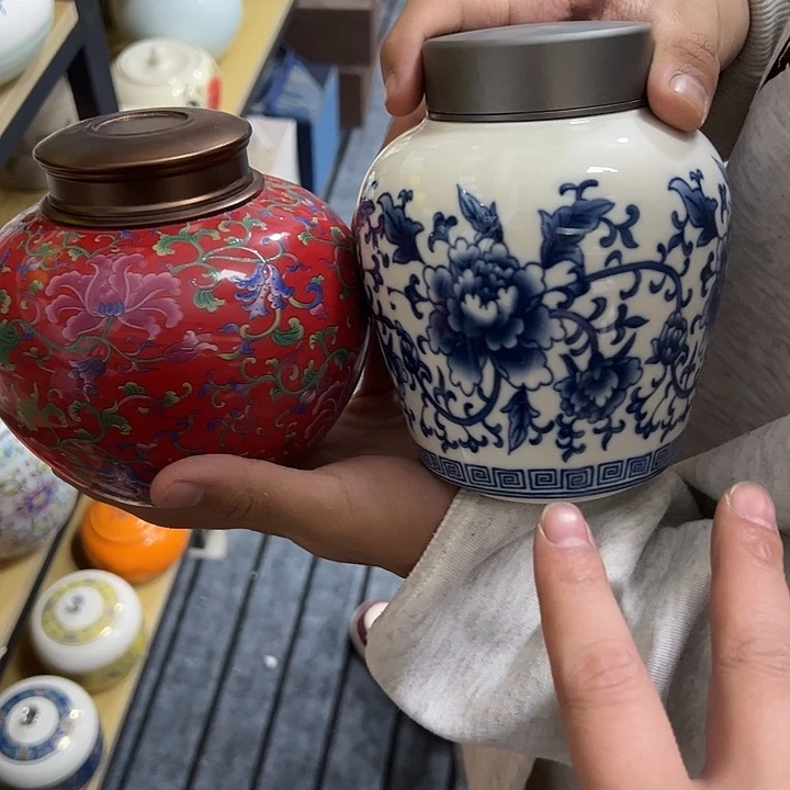 茶叶罐陶瓷家用储物罐瑕疵福利品介意勿拍