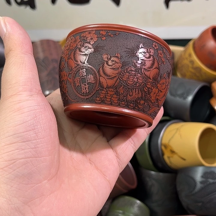 茶杯紫砂全手工紫砂主人杯