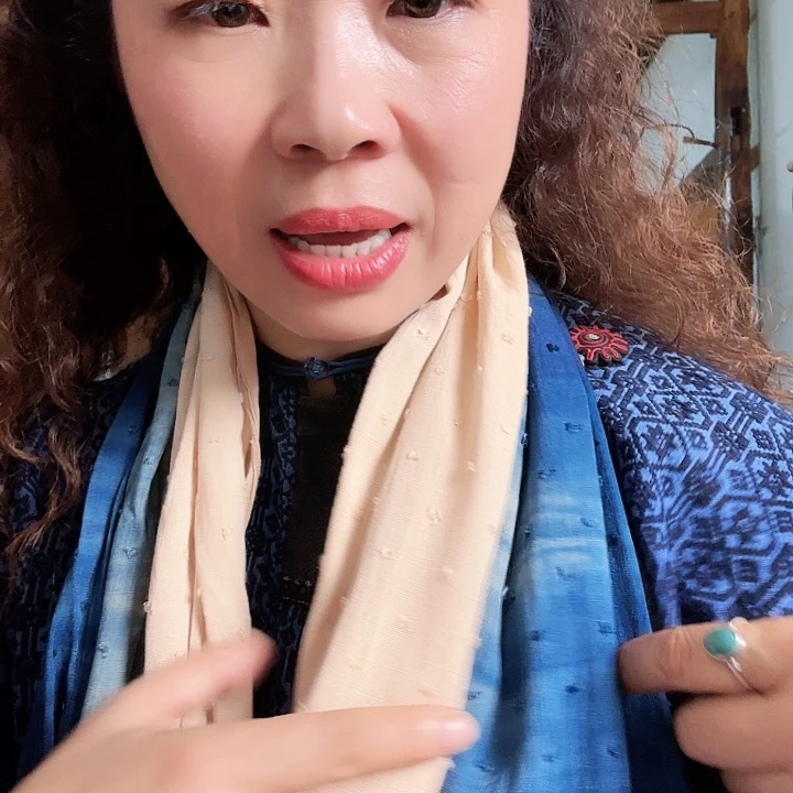 莲蓬➕蓝染围巾围巾