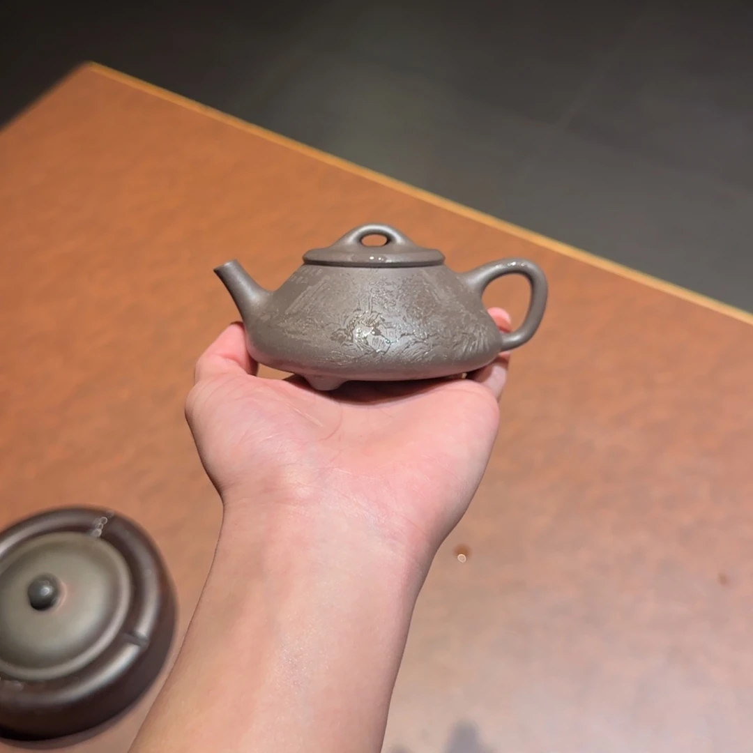 滒***度紫砂茶壶任瓢 天青 160cc