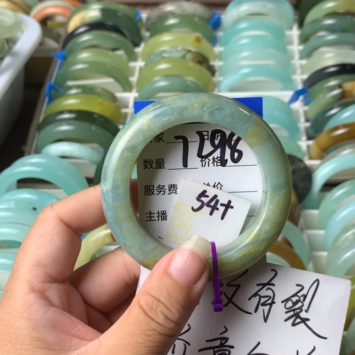 未镶嵌蛇纹石玉手镯7298