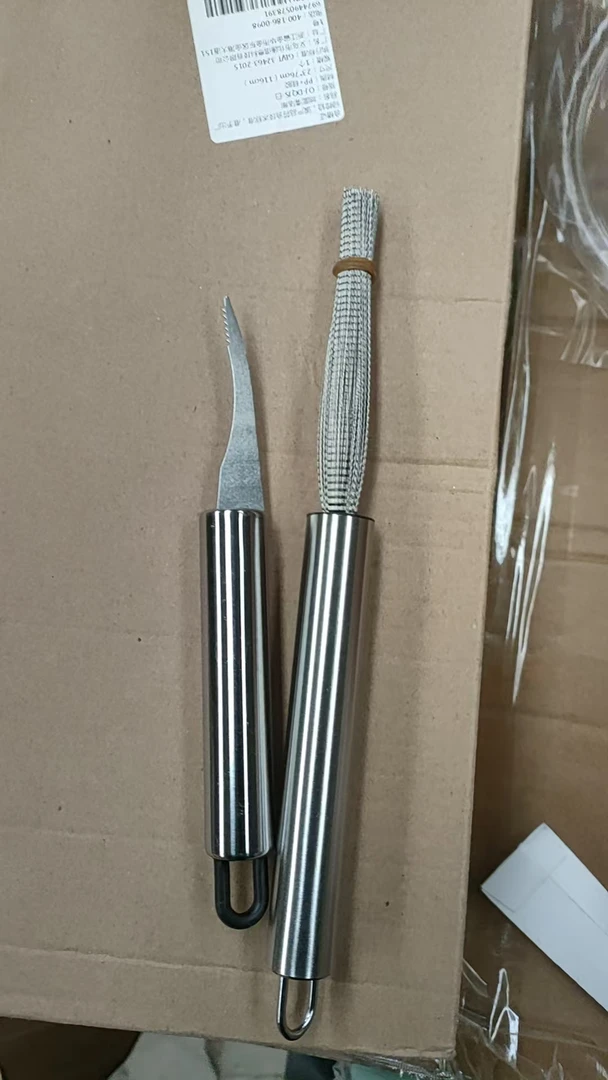 (到手2件套)虾线器+不锈钢锅刷