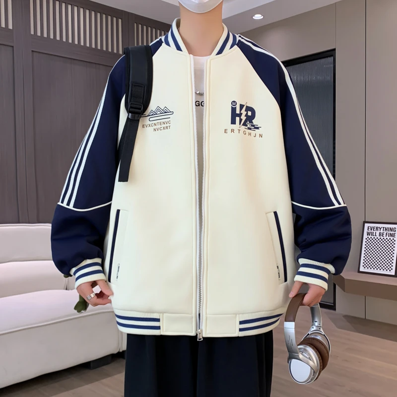 青少年春秋季棒球服男士外套韩版潮流学院风时尚百搭宽松学生夹克