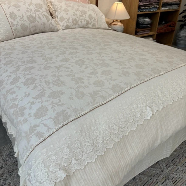 【咖咖家居】被套棉麻被套四件套