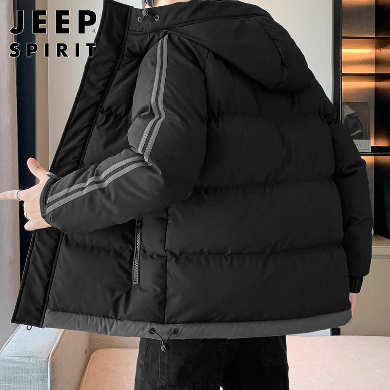 新款冬季加厚连帽宽松棉服棉衣潮流冬装棉袄男士休闲保暖外套