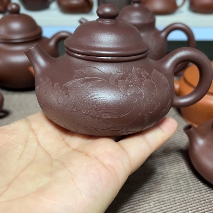 紫砂公道杯紫砂全手工容天老紫泥容量150cc