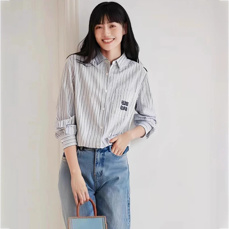 38964【碧K系列】条纹通勤衬衫LA1282