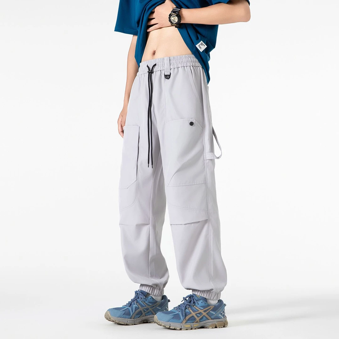 春秋工装工装裤休闲裤户外防水新款登山宽松美式休闲长裤冲锋裤男