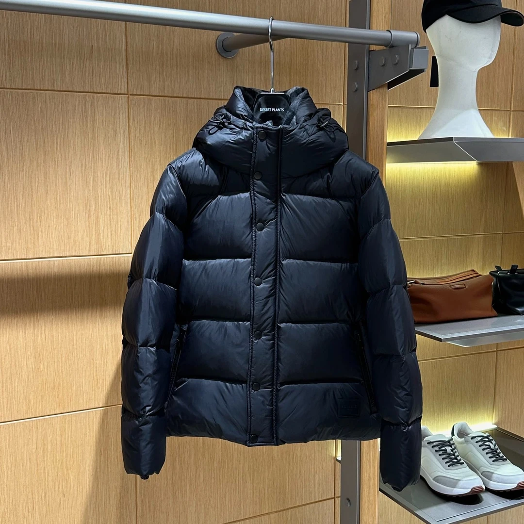 迪赛普澜25年新款连帽款羽绒服短款冬季男款保暖2025