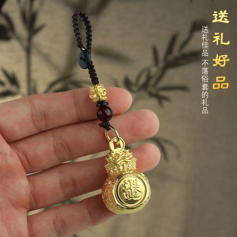 蛇年新款十二生肖葫芦福袋挂绳金属钥匙扣汽车钥匙挂件汽车挂饰