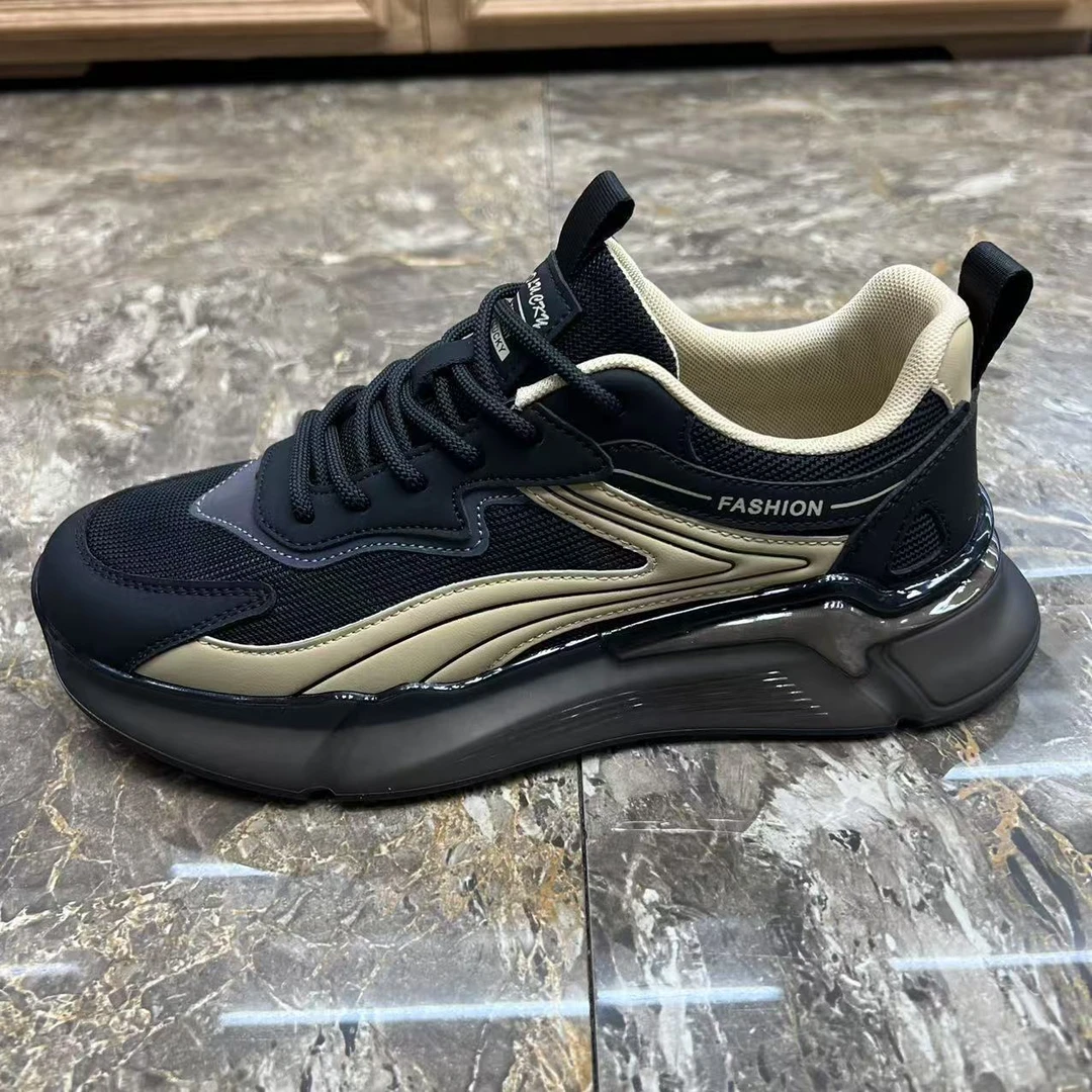 男鞋2025春秋季新款透气网面鞋时尚百搭软底休闲跑步运动鞋子男潮