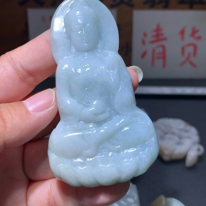 翡翠未镶嵌颈饰保真天然A货翡翠