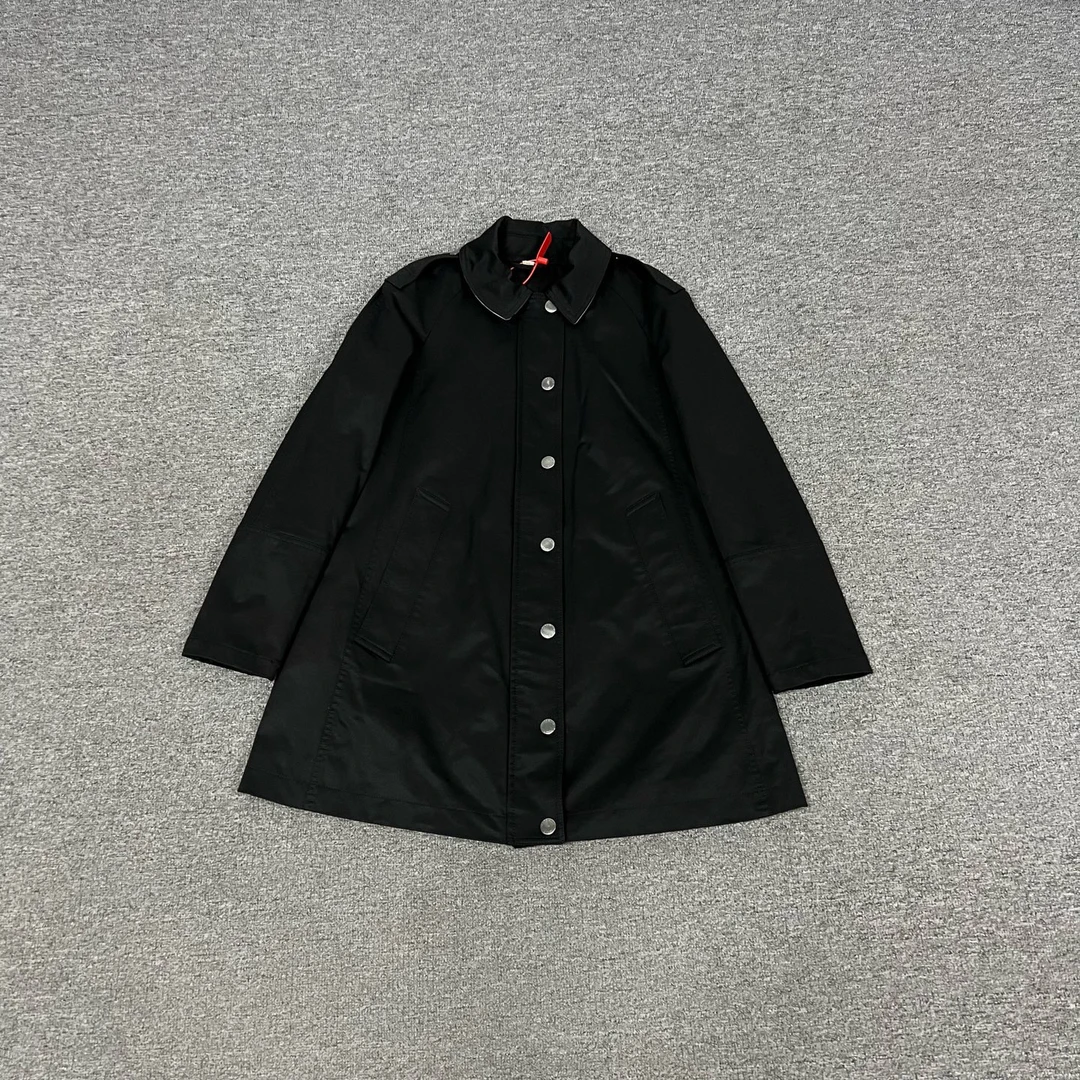99新 AMIPARIS 博柏利 黑色 棉服 风衣 uk4 衣长78