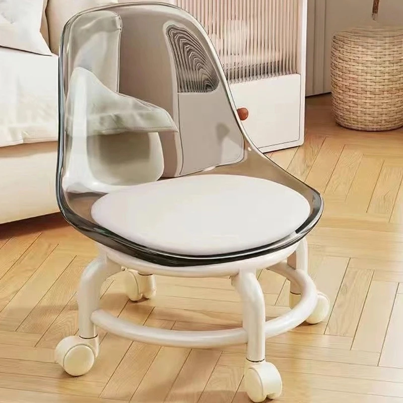 家用万向轮美缝凳子带轮旋转擦地矮凳带娃学走路凳美甲修脚凳滑轮