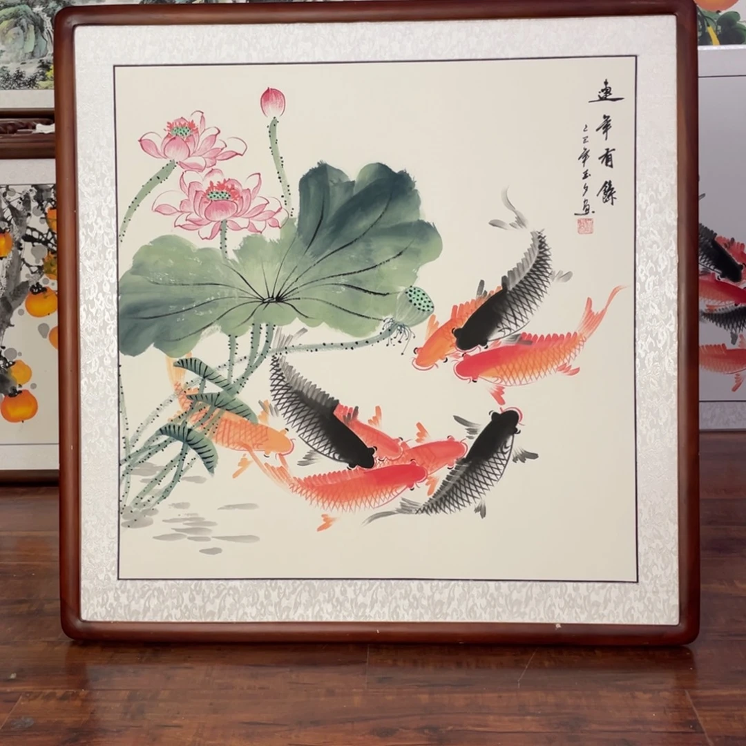 大***匠国画带框尺寸83*83厘米