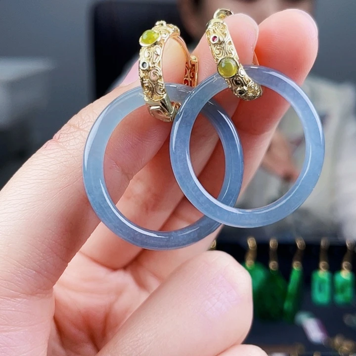 翡翠耳饰未镶嵌饰品