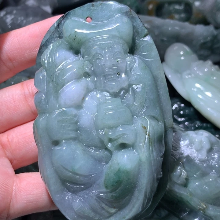 翡翠未镶嵌颈饰保真天然A货翡翠