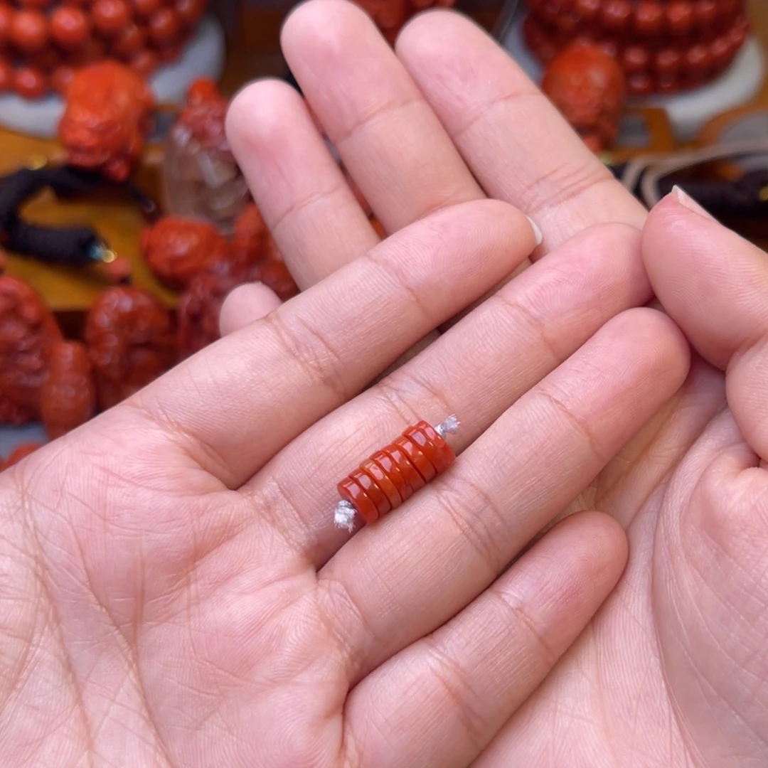 _***好南红玛瑙未镶嵌川料瓦西7mm隔片