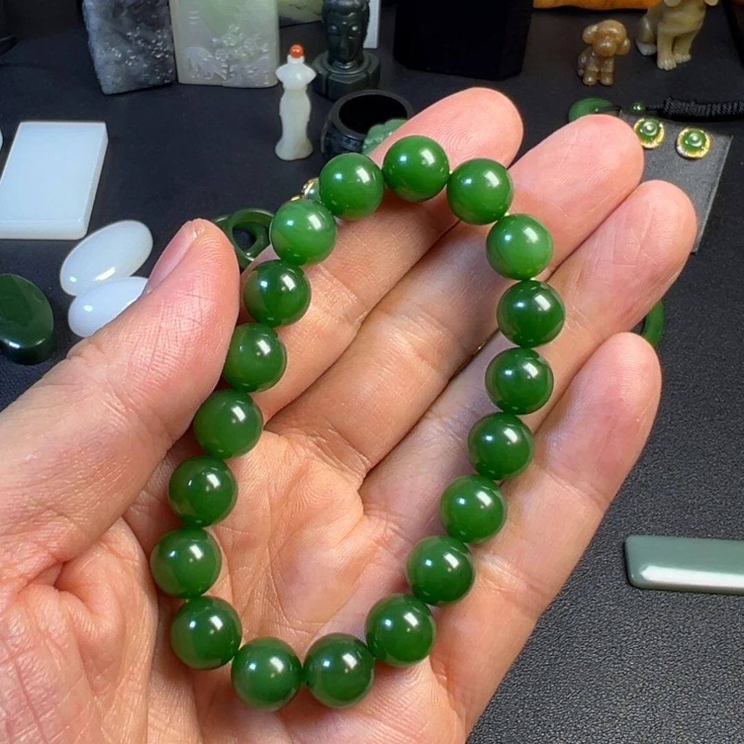 和田玉（碧玉）未镶嵌手链