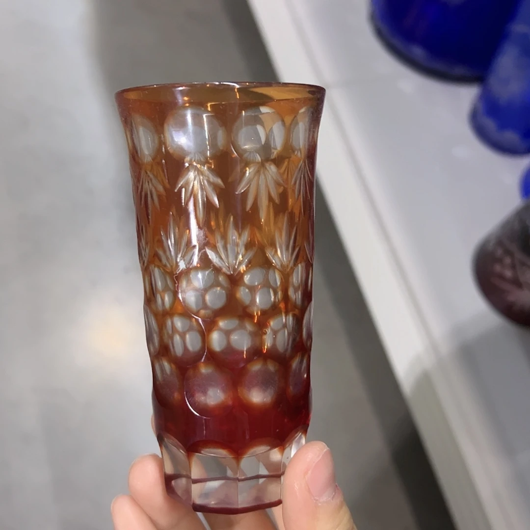 水晶玻璃平底款微瑕一个