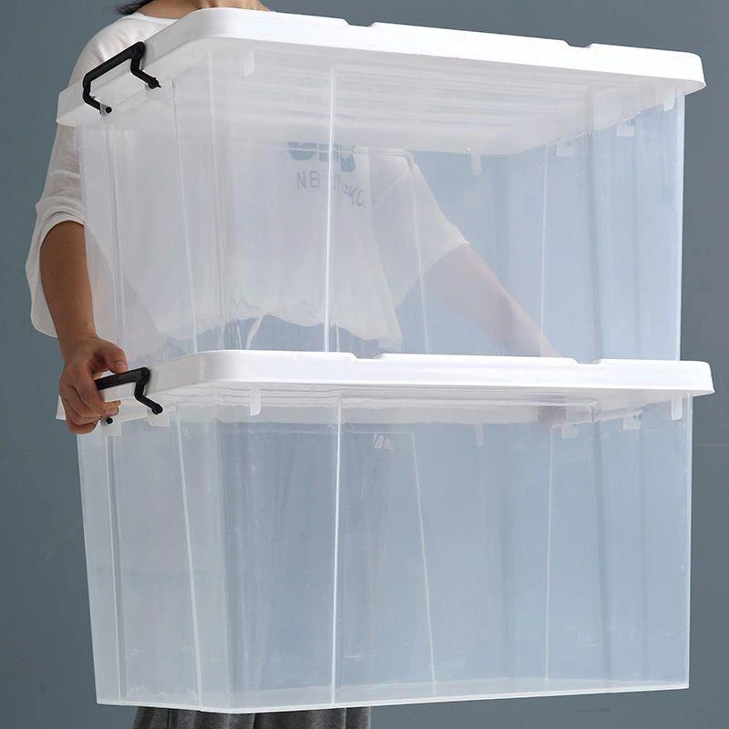 新疆西藏包邮透明塑料收纳箱特大号家用衣服被子玩具储物箱整理箱