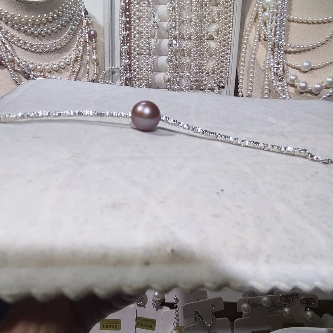 手绳淡水珍珠银S925镶嵌碎银子路路通手链