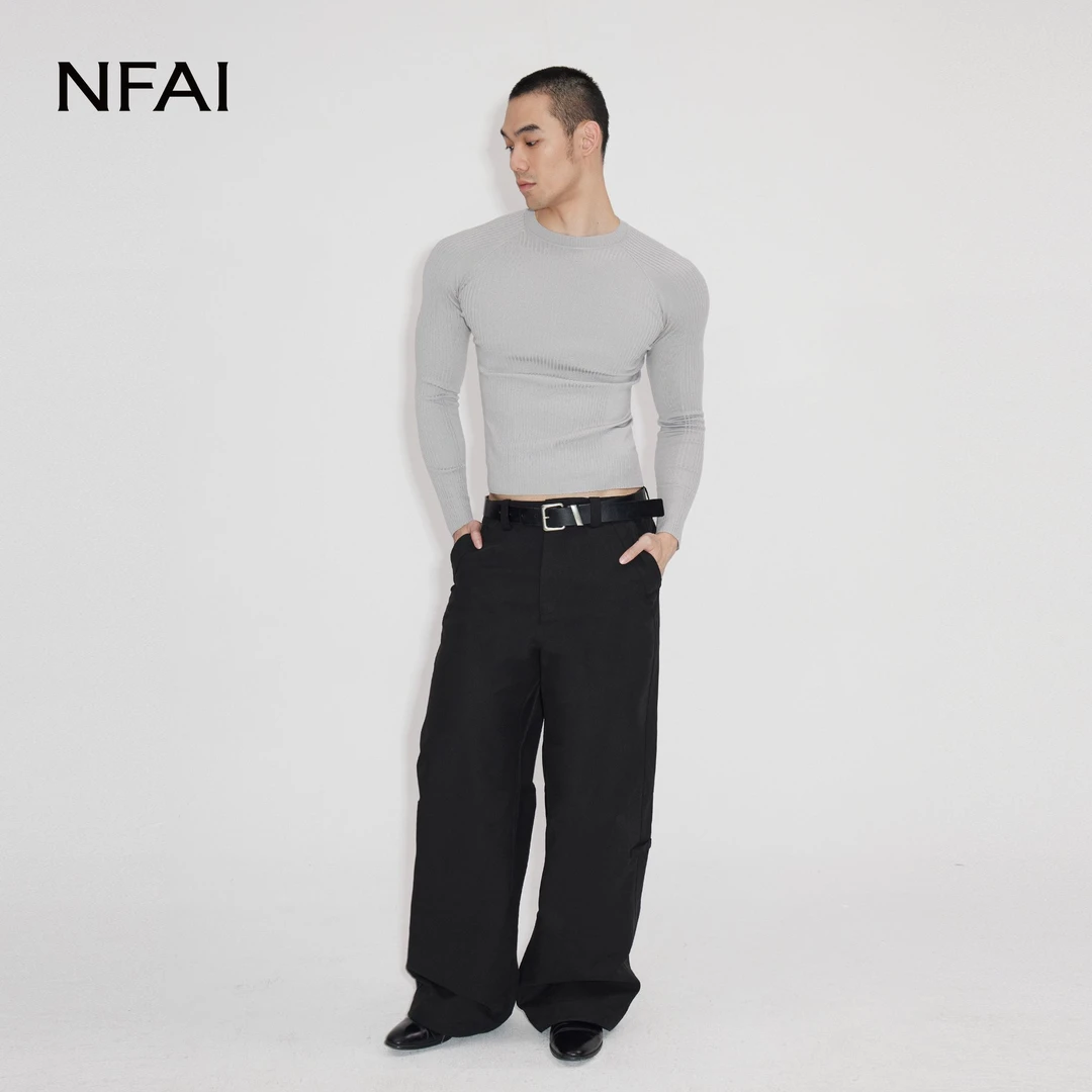 NFAI 25SS 轻薄坑条针织长袖