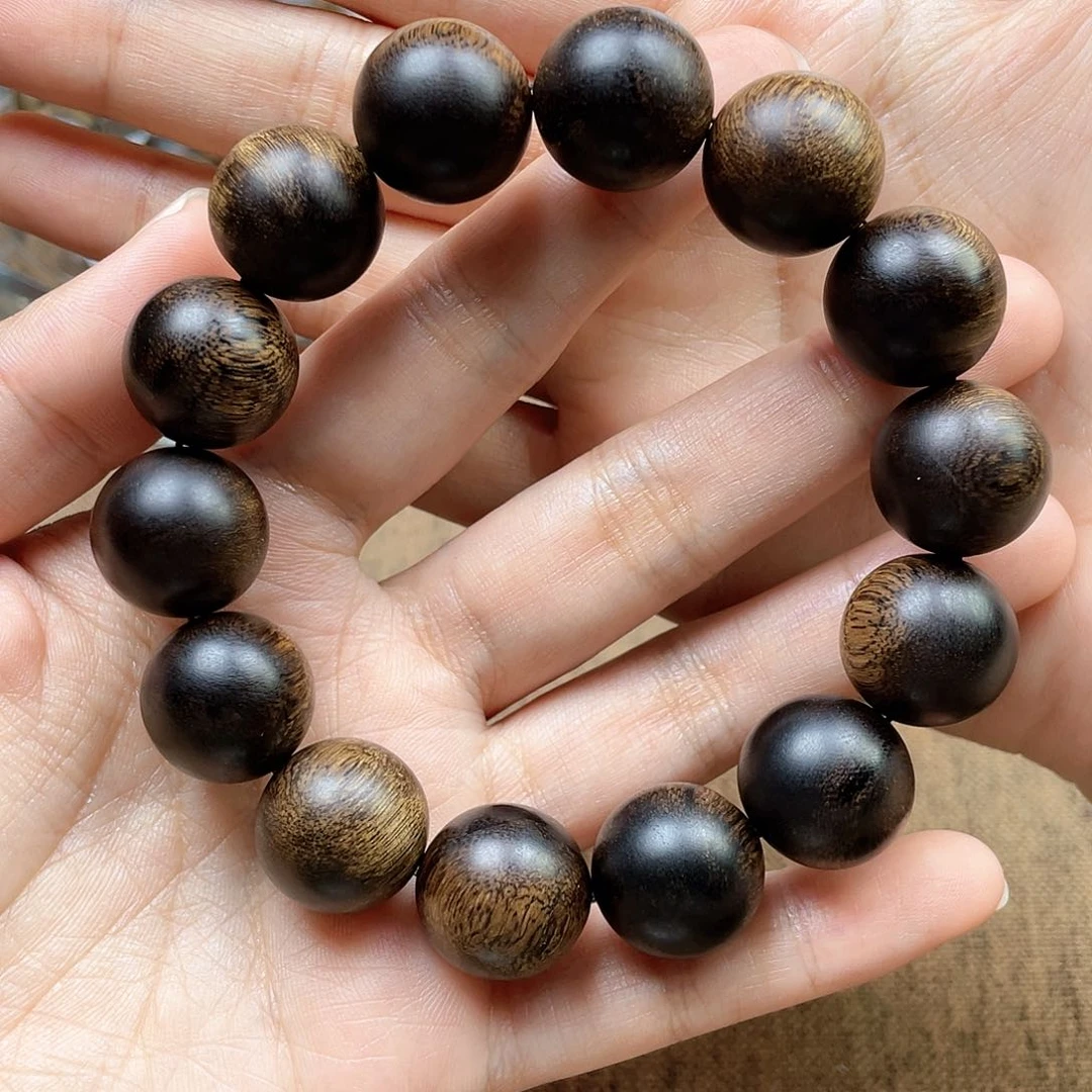 手串沉香0**S越南芽庄白奇楠玉化瘿子瘤疤16