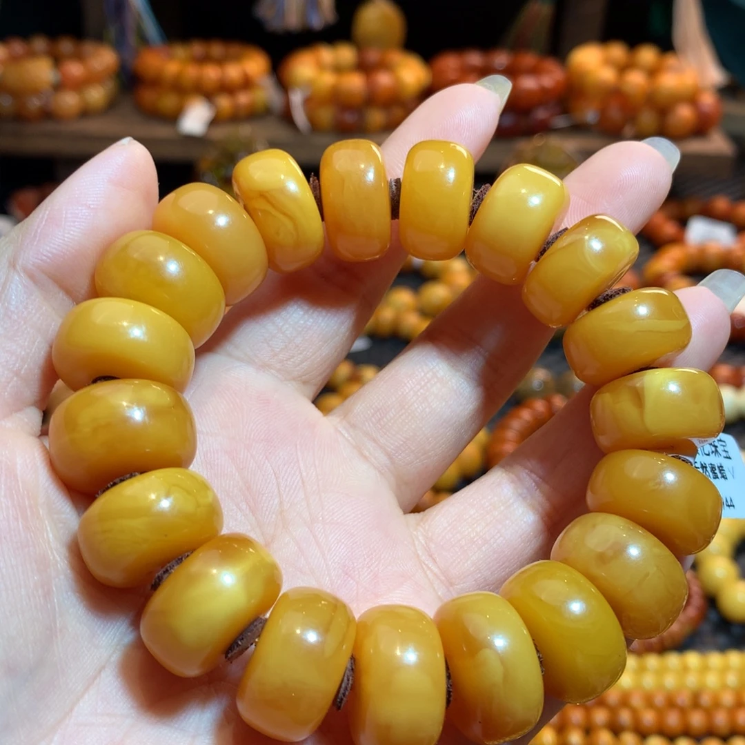 蜜蜡未镶嵌手串蜜蜡手串