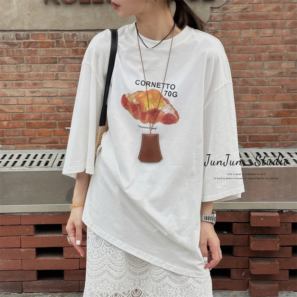 JunJun上新百搭简约可颂短袖T恤JJ2422