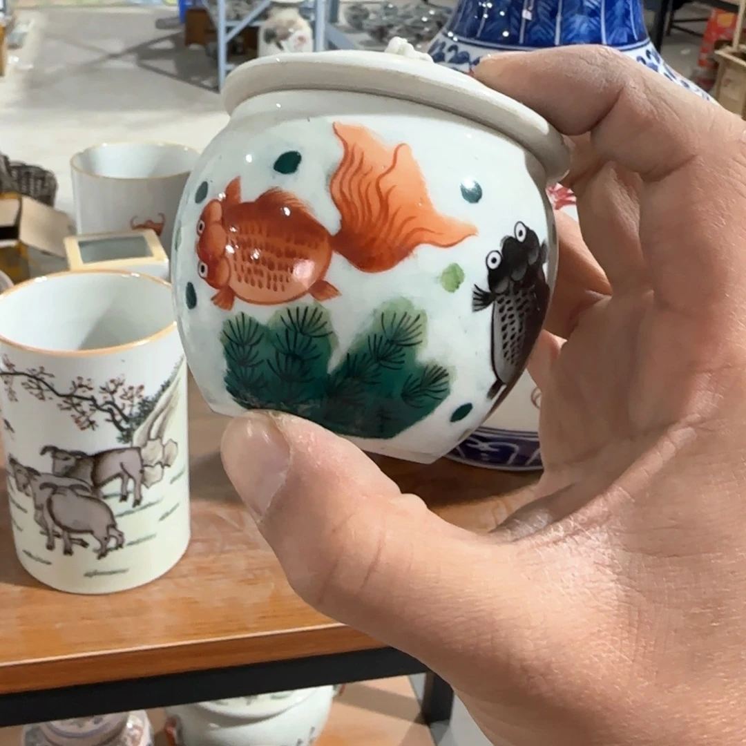 瓷片摆件手绘瓷器全部处理了