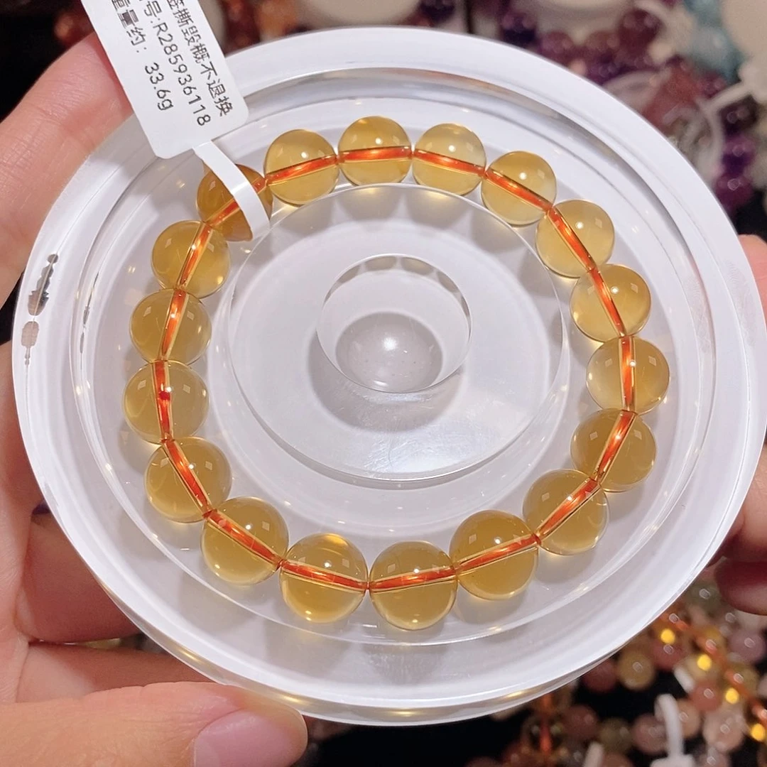 水晶手链未镶嵌美**iF黄水晶11