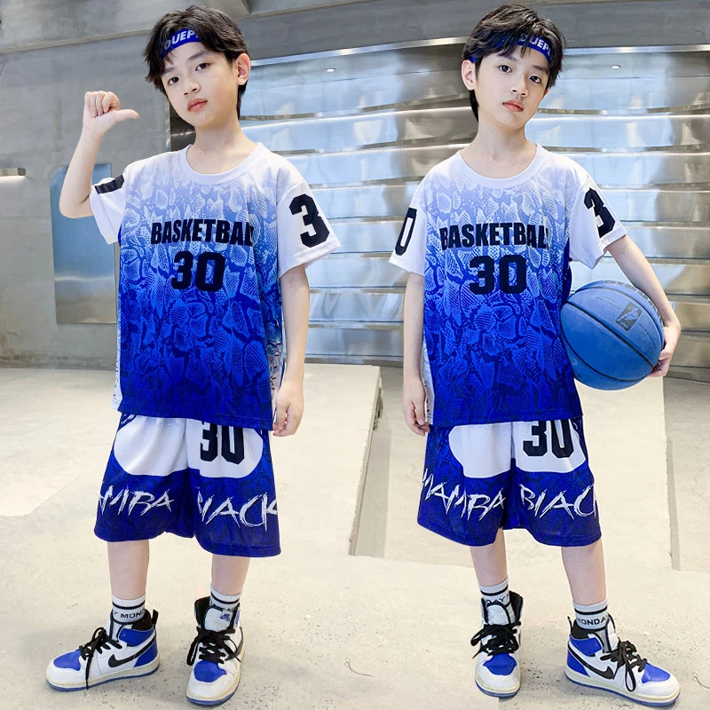 男童速干篮球服短袖套装2025新款男孩训练服4-10岁洋气球衣速干帅