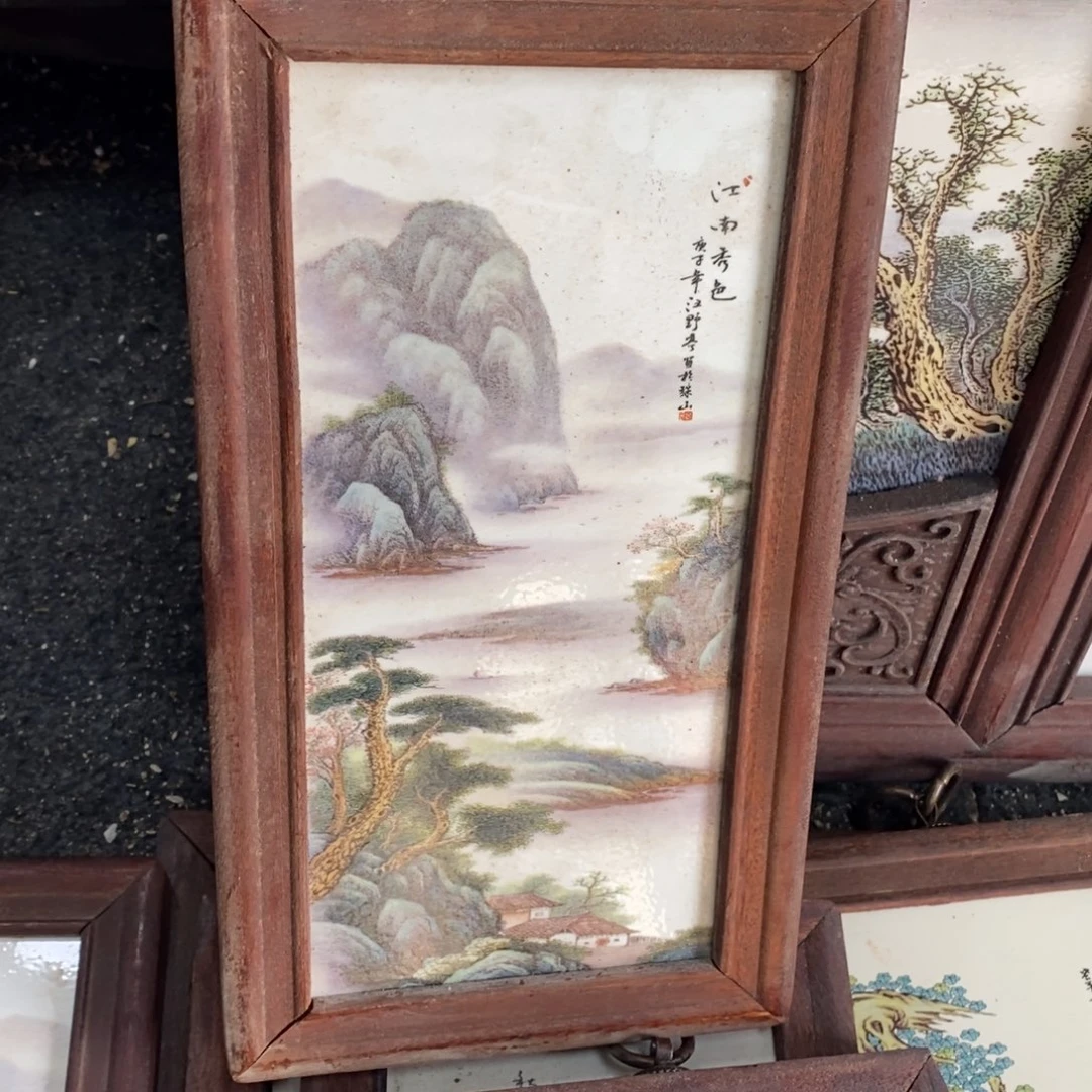 瓷28*16*1景德镇瓷板画柴窑烧制