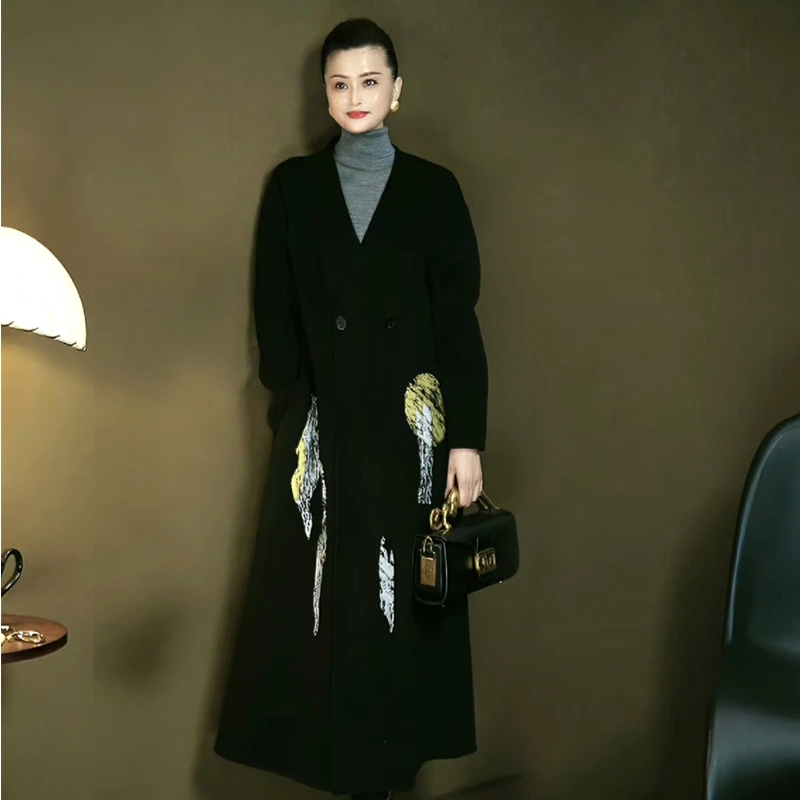 秋冬修身型优雅气质大衣-133