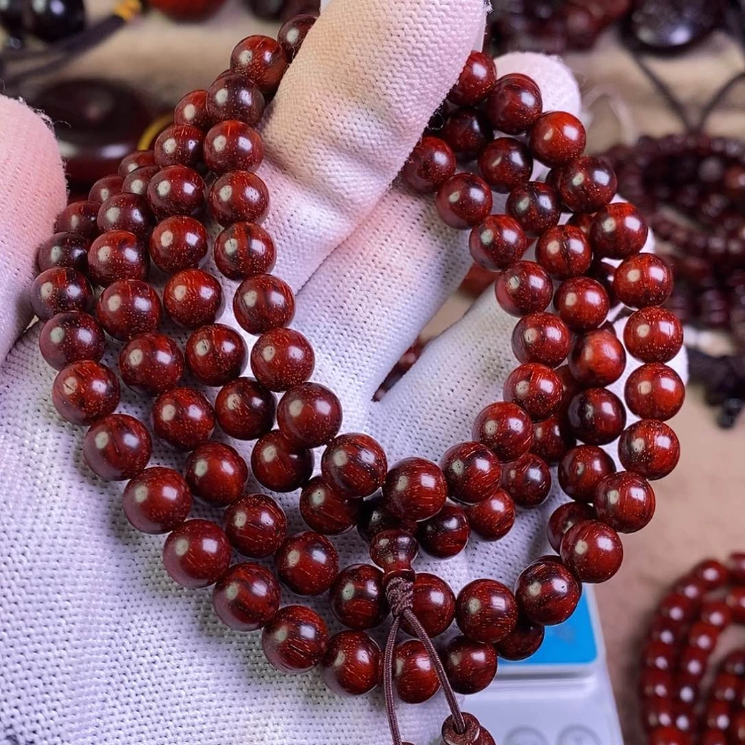 小叶紫檀手串/手链小*翔无胶无蜡8❌108火焰