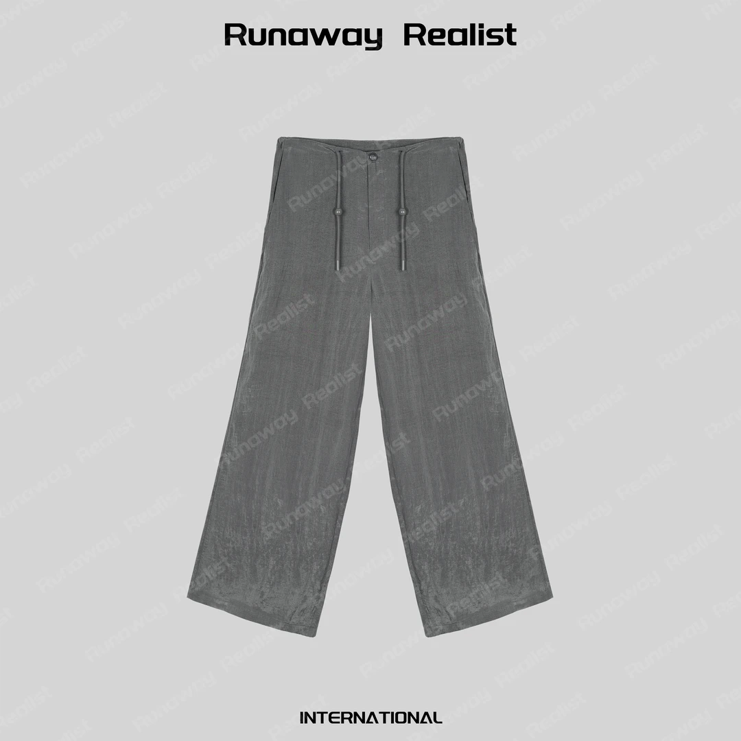 【RUNAWAY REALIST】赛丽晶纤维高级皱感轻薄阔腿裤 K140