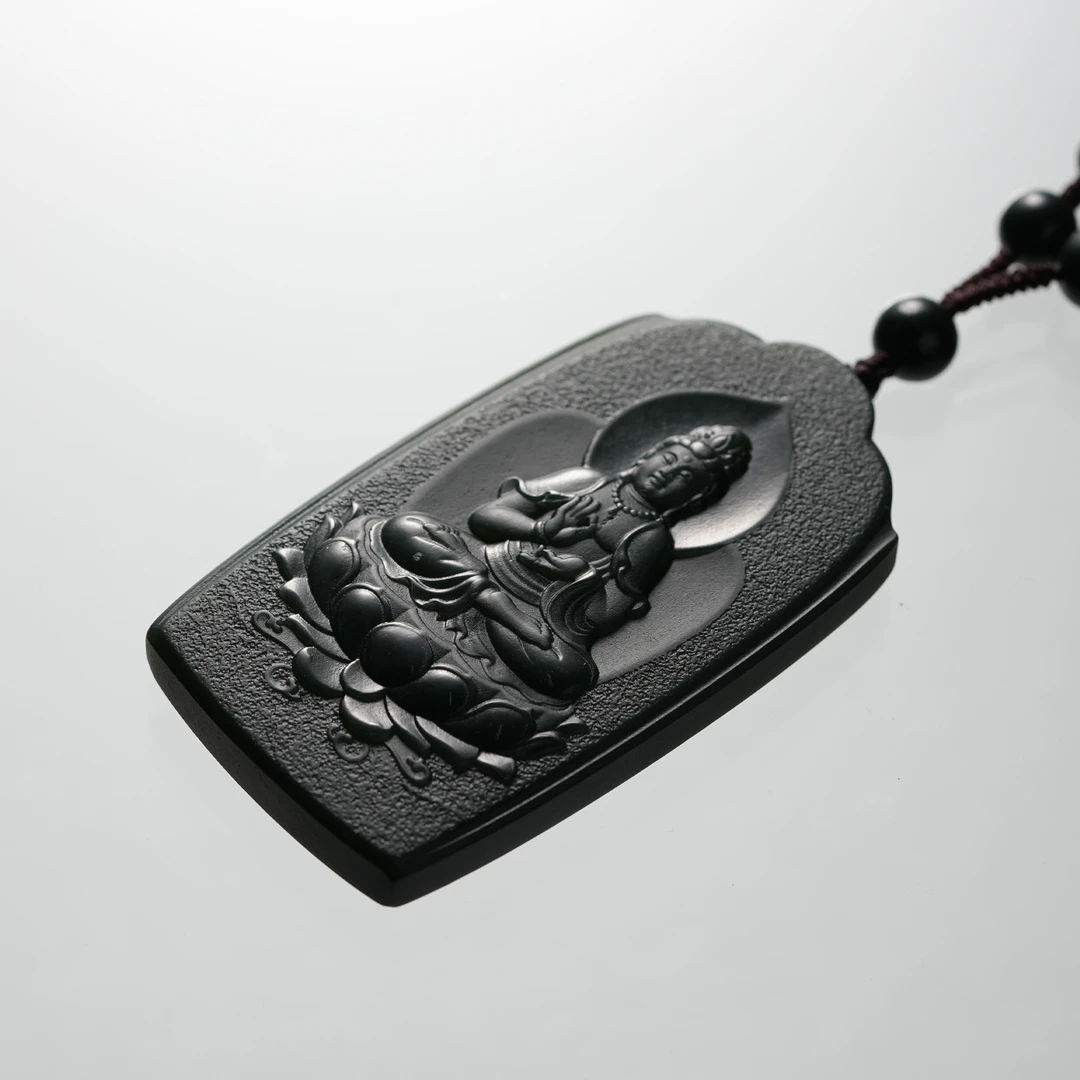 天然和田玉塔青观音牌无事牌吊坠挂件 NGTC国检证书 多样性发其一