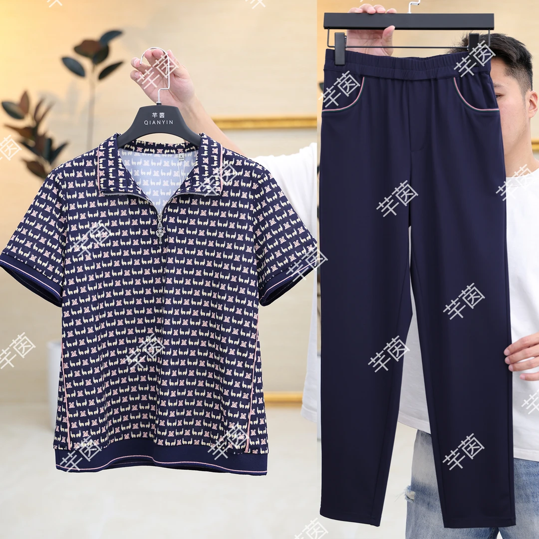 高端中年妈妈装宽松短袖翻领上衣显瘦衬衫夏季新款洋气时尚衬衣服