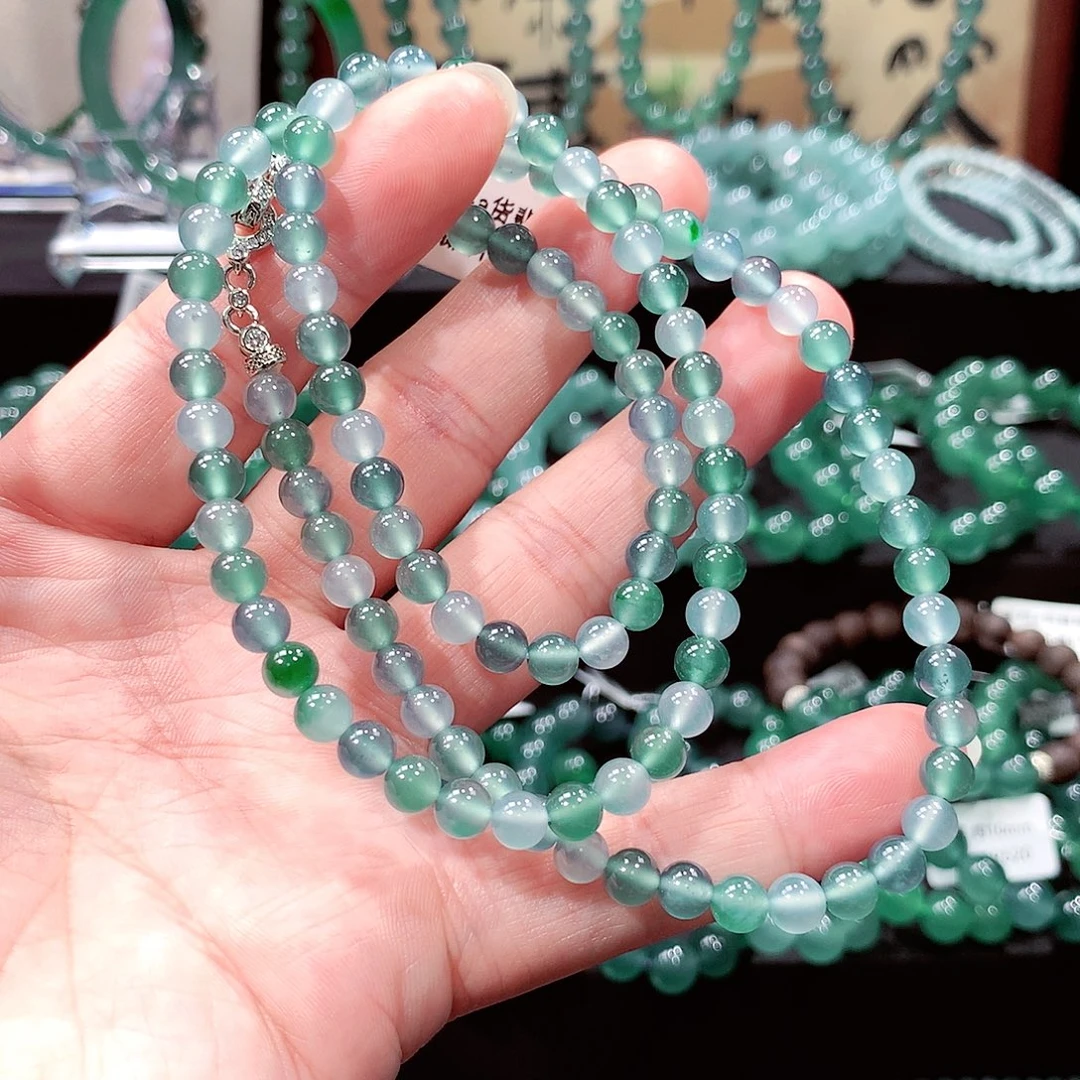 翡翠未镶嵌手链卡6