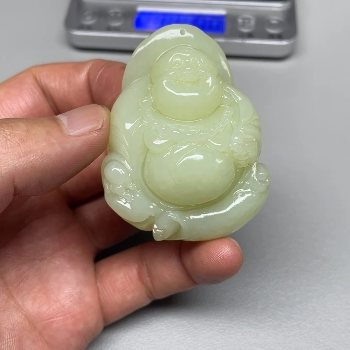 和田玉未镶嵌吊坠(不含链)阳**海