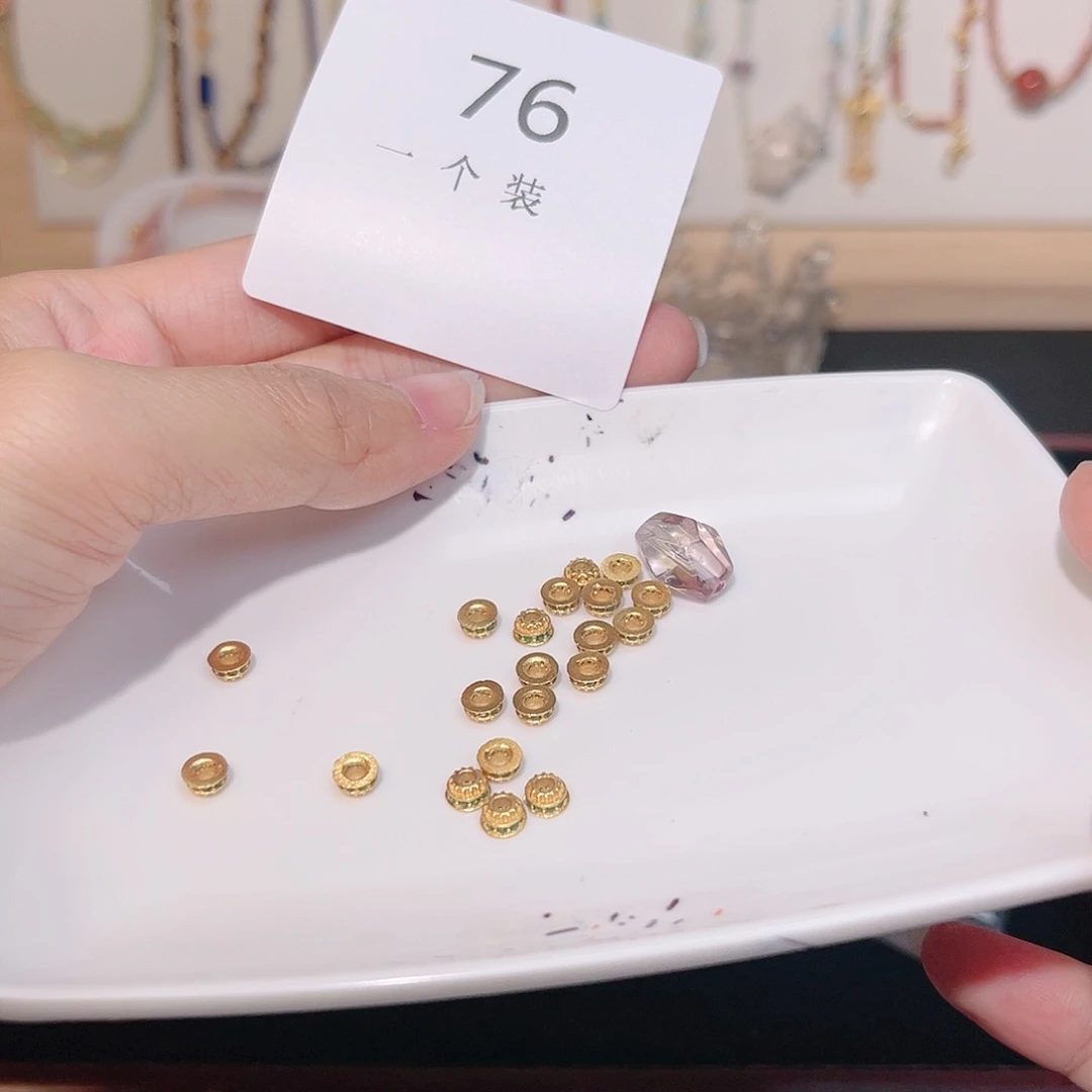 紫晶珠宝半成品银S925镀金镶嵌76