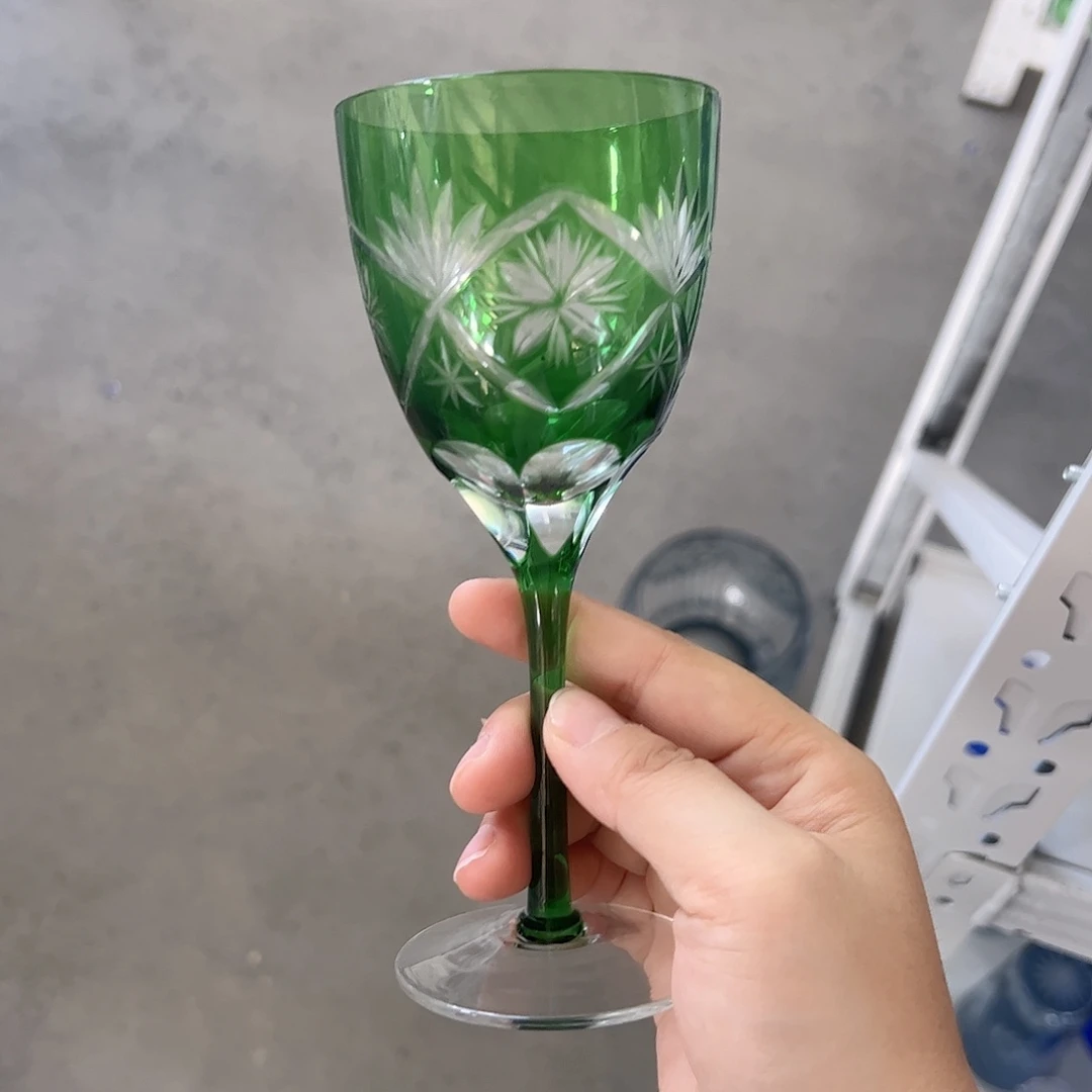 水晶玻璃高脚款微瑕一个