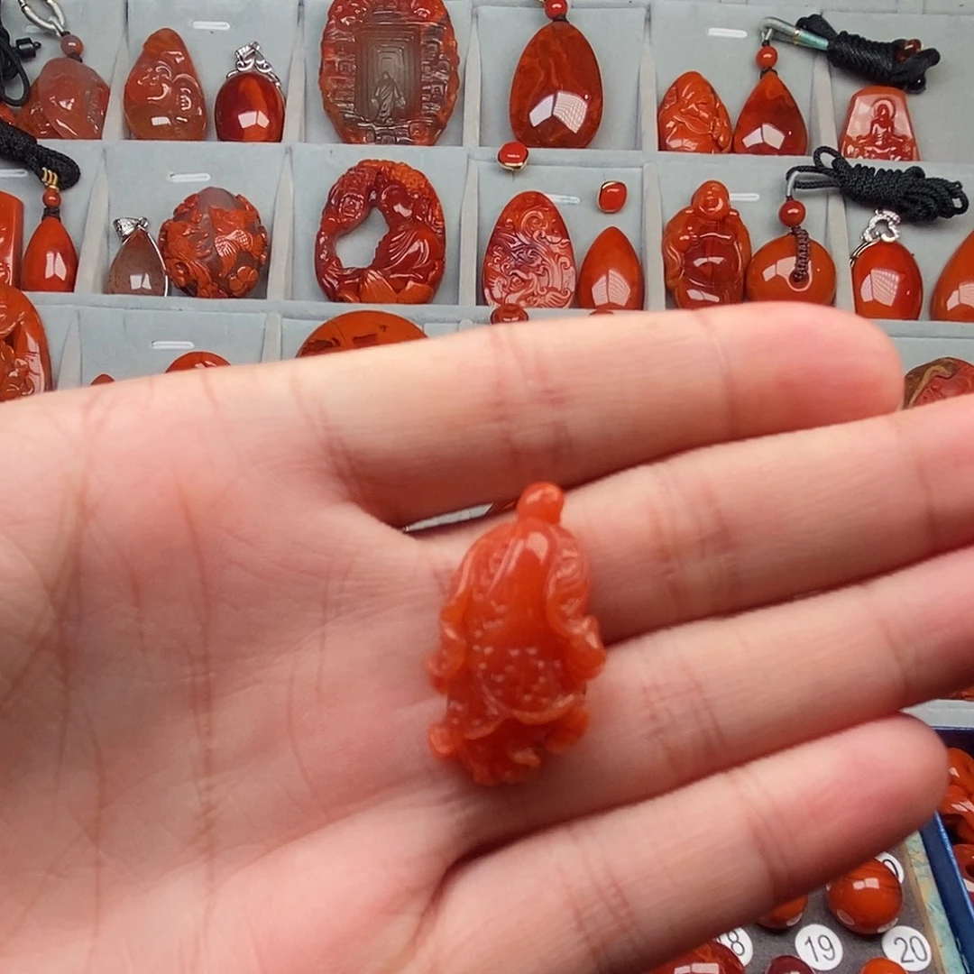 南红玛瑙未镶嵌吊坠(不含链)