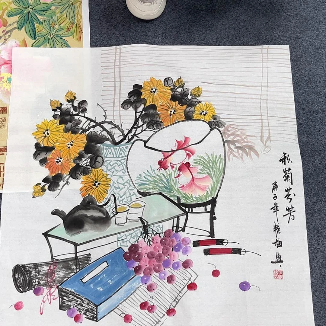 国画国画作品宣纸纯手绘