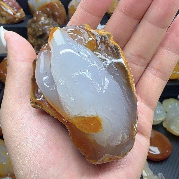 玛瑙/玉髓未镶嵌手把件