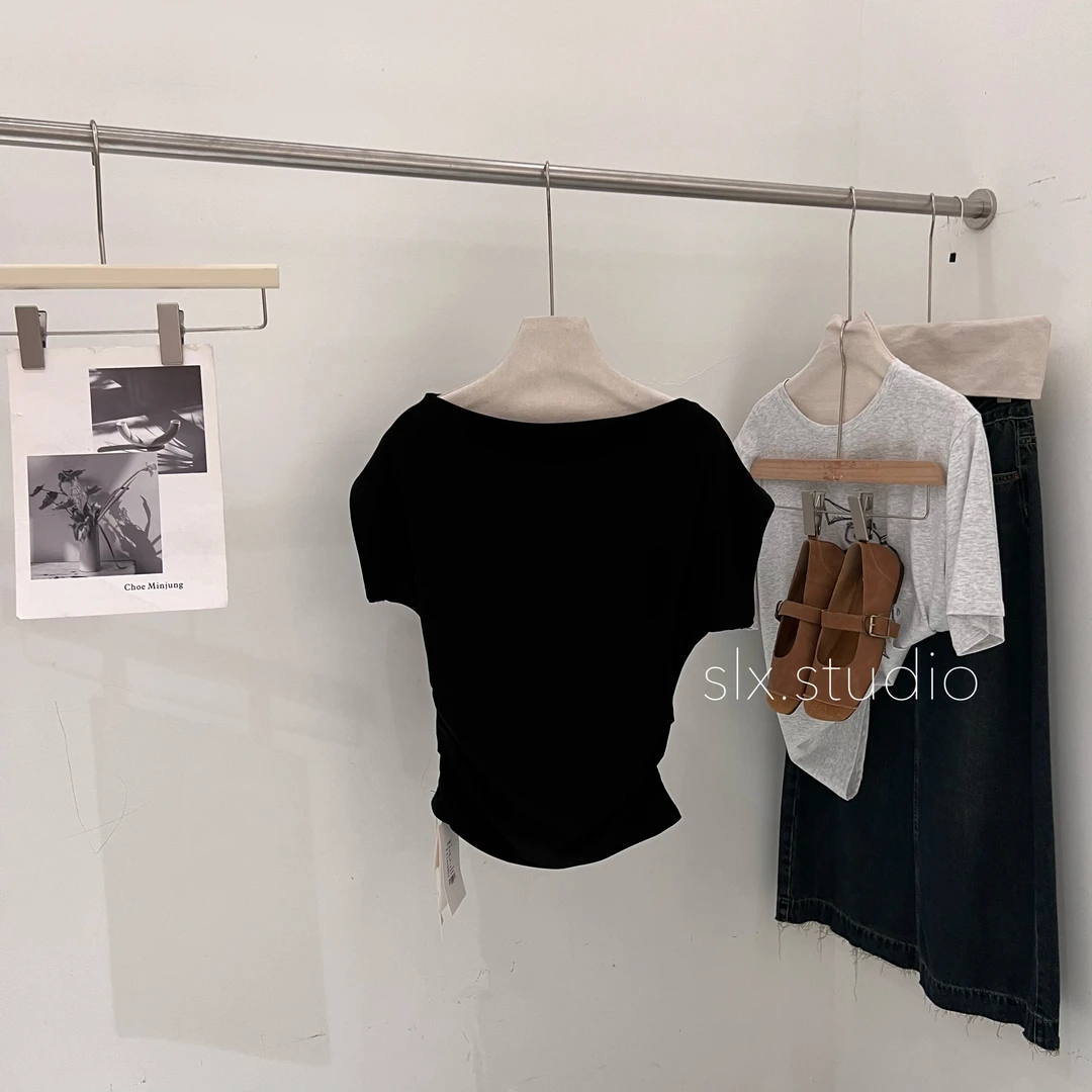 slx@ 2685 一字肩上衣