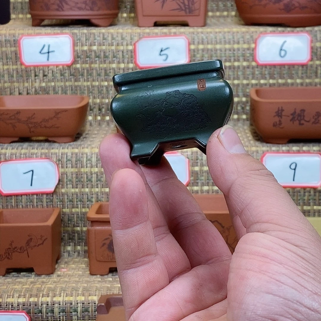 紫砂花盆我在等一