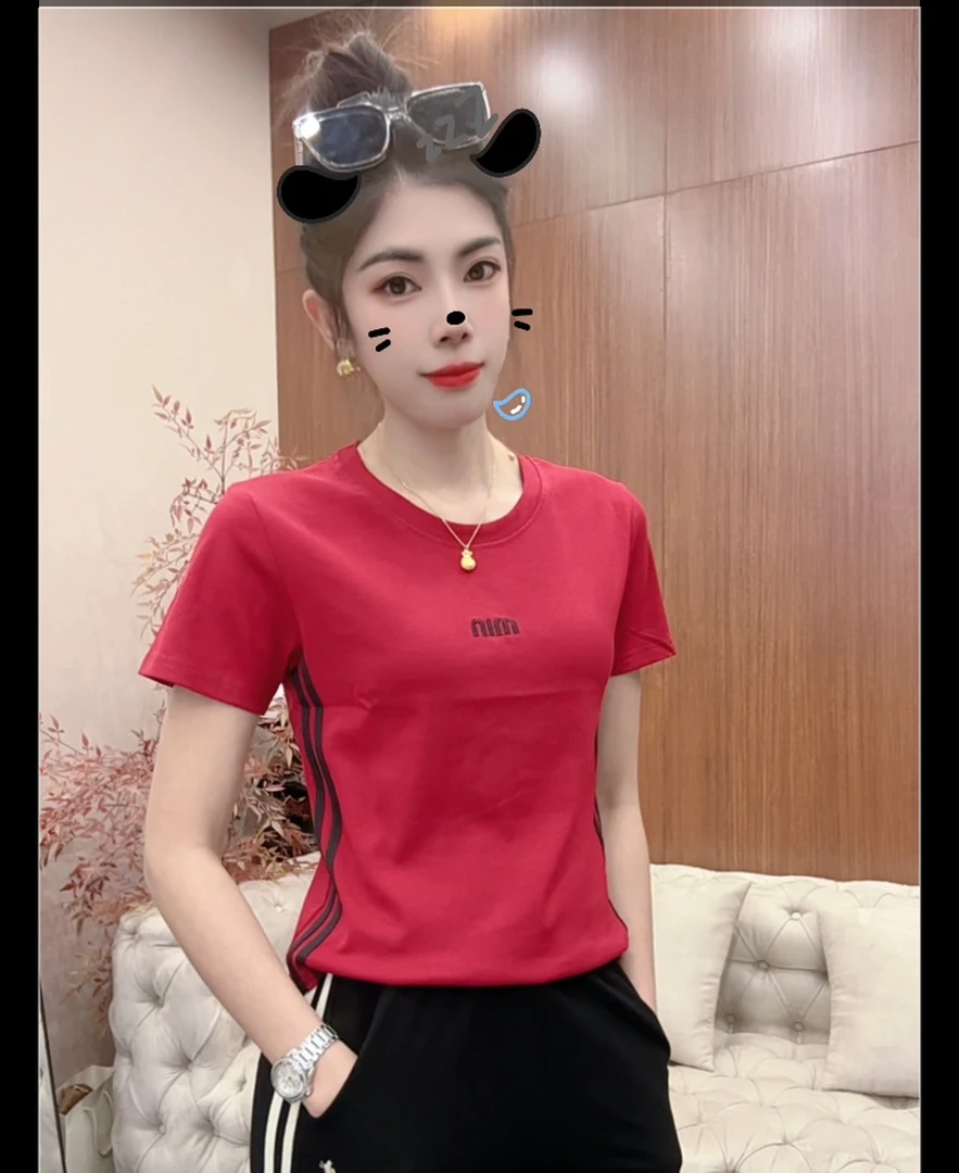 月月家，新款夏季两条杠休闲上衣308