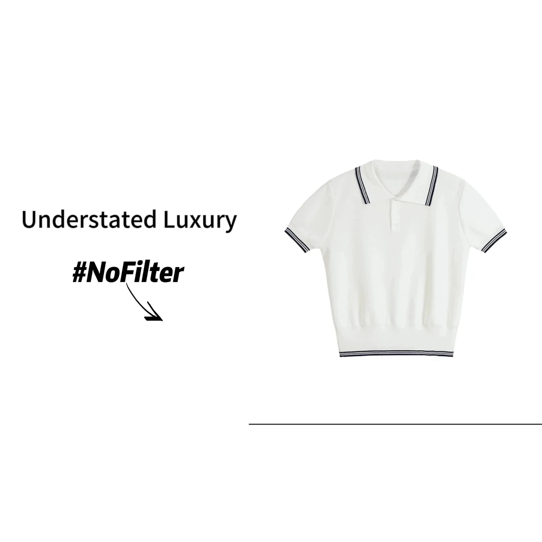 【庆哥推荐】翻领黑白夏季女装短袖GHB-C237